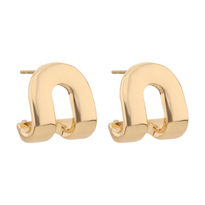 Anne Klein Aretes Dorado Asimétrico | Para mujer, pequeño, aleación de metales, cierre de poste, diseño Legacy Links