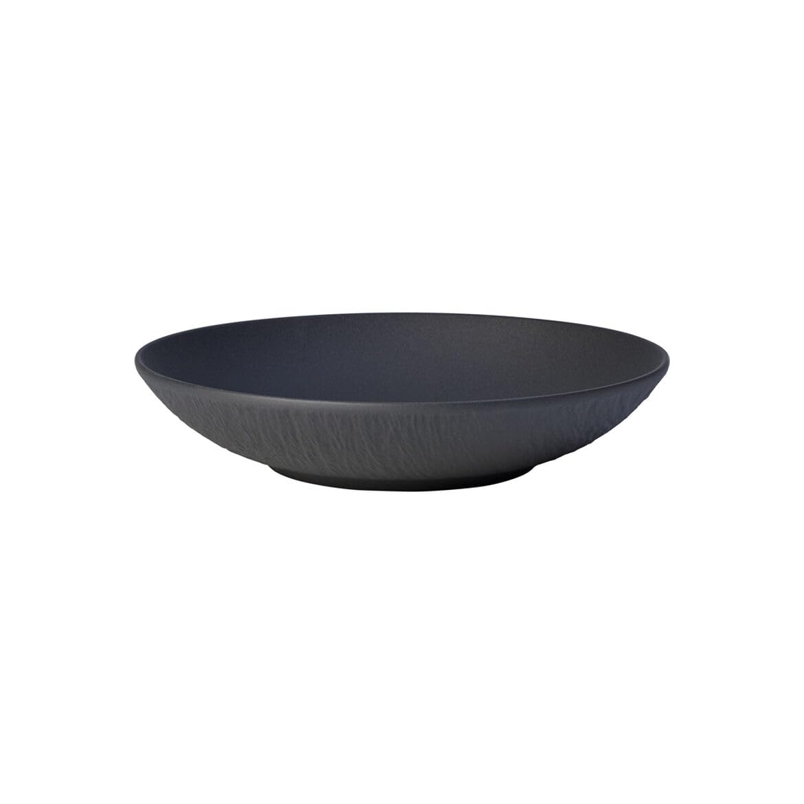 Villeroy & Boch Manufacture Rock Juego de 4 piezas, platos y cuencos, porcelana premium, fabricado en Alemania, negro mate