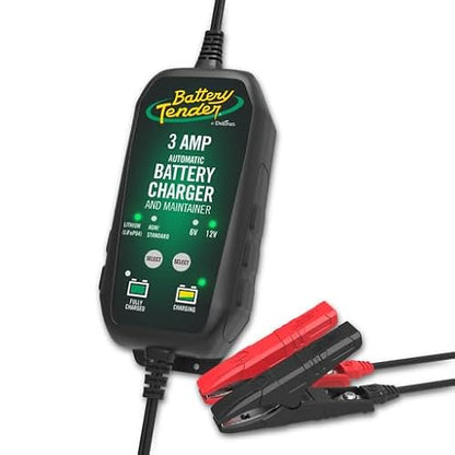 Battery Tender - Cargador y mantenedor de batería de 3 amperios – Automático Inteligente conmutable de 12 V o 6 V para Automóviles, SUV y Camiones, Cargador de batería de Plomo, AGM, Gel y Litio –