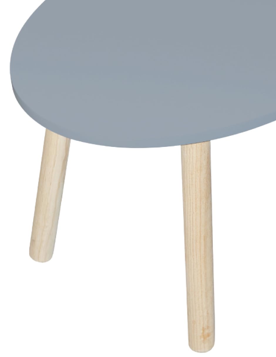 DUDUK Mesa para niños Ovalada de Estilo Moderno - 7 Colores (Azul)