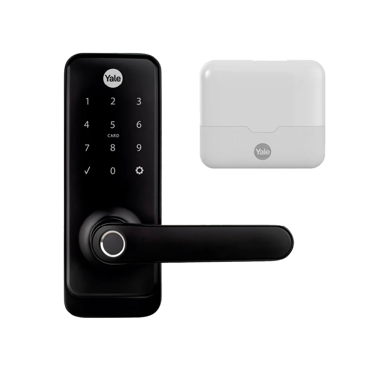 Yale kit cerradura eléctrica digital ymc300 con hub y módulo para uso en exteriores