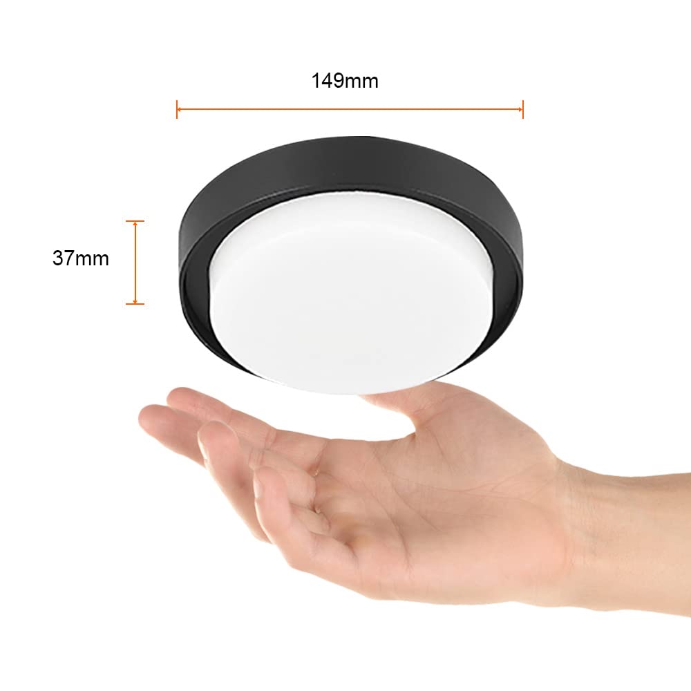 Tecnolite Lámpara Plafón LED 15 W - Luz de Día, IP54, IK05, Lámpara de Techo de Sobreponer Redonda, LED integrado, NENQUE i