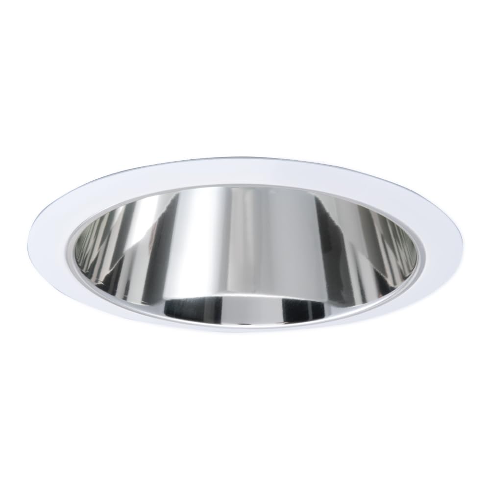 Halo 426, 6" Trim Reflector Cone White with Clear Specular Reflector Cone