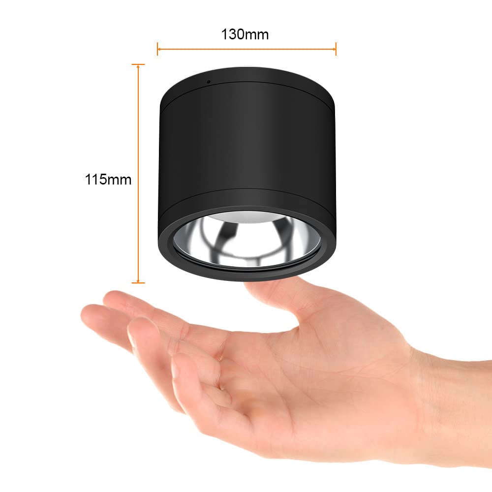 Tecnolite Lámpara Plafón LED de Sobreponer 25 W, Luz Blanca Configurable, IP65, IK08, Interior y Exterior, LED integrado
