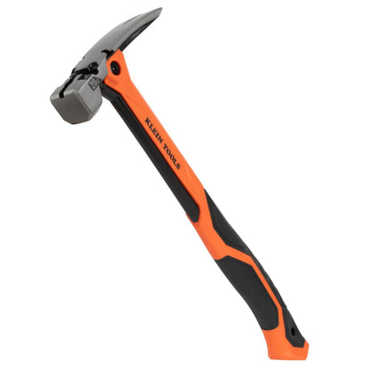 Klein Tools H81020 - Martillo de cara suave antivibración con garra recta, acero forjado de 20 onzas, iniciador de uñas magnético y cara cuadrada extragrande - 20 oz - Antivibración