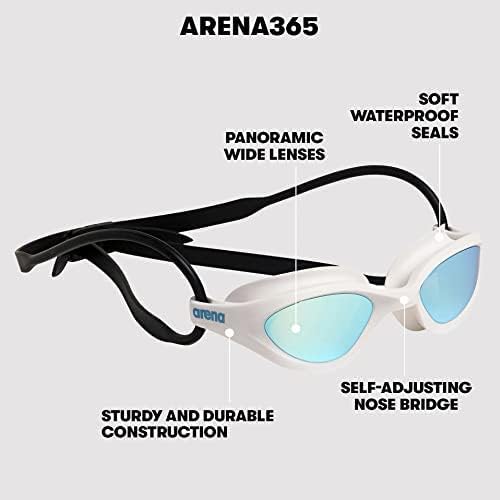 ARENA - anteojos de natación unisex 365 para nadar, cómodas, antivaho, diseño hermético, para hombres y mujeres