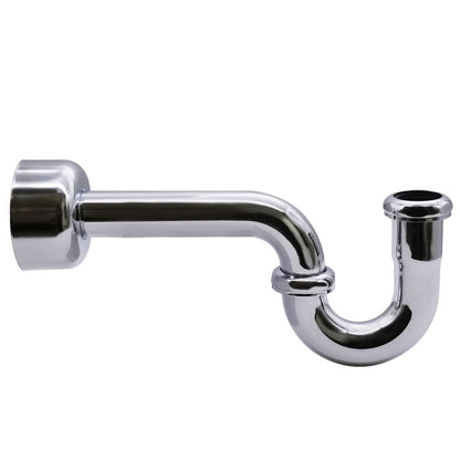 Westbrass A400-1-26 - Trampa en P de calibre 17 de 1-1/2 pulgadas OD con brida de caja alta, cromo pulido