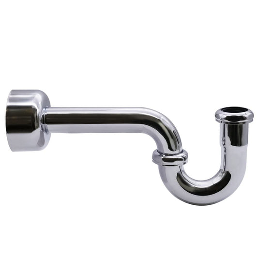 Westbrass A400-1-26 - Trampa en P de calibre 17 de 1-1/2 pulgadas OD con brida de caja alta, cromo pulido