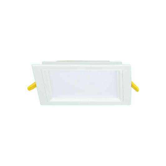 Construlita Lámpara LED de Techo Empotrado, 12 W, Luz Cálida 3 000 k, Color Aluminio, 127 - 220 Volts, Downlight LED, 1090 lm