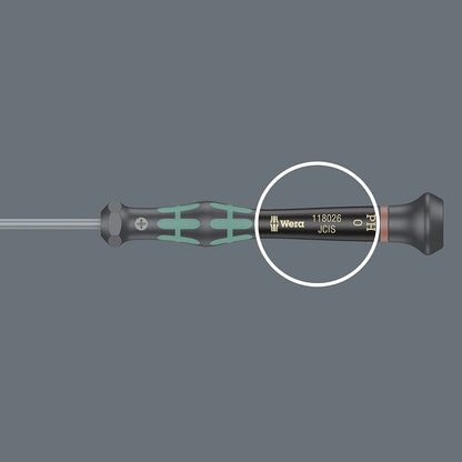 Wera 05345290001 2050 PH - Destornillador para tornillos Phillips para aplicaciones electrónicas PH 000 mm x 40 mm