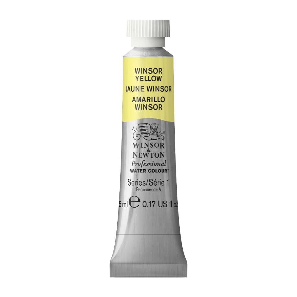 Winsor & Newton Professional Pintura a Base de Agua, Amarillo (Winsor Yellow 730), 5 ml Tubo