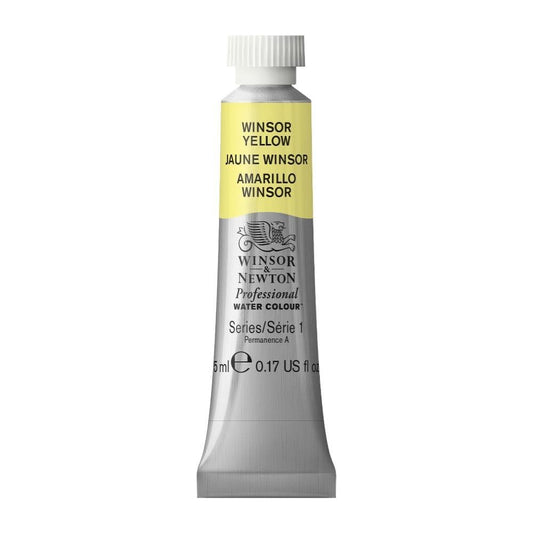 Winsor & Newton Professional Pintura a Base de Agua, Amarillo (Winsor Yellow 730), 5 ml Tubo