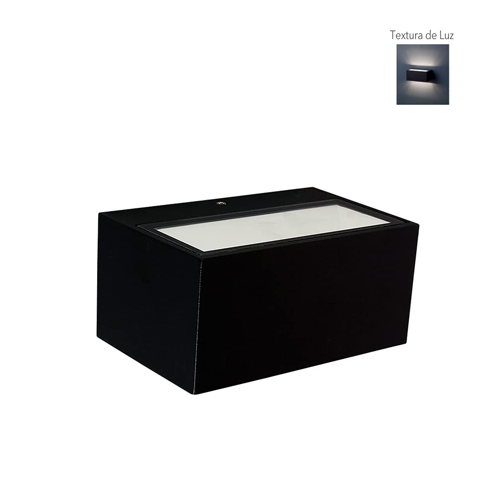 Tecnolite Lámpara de Exterior LED para Sobreponer HLED-370/N, 9 W, Luz Blanca Neutra, Negro