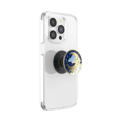 PopSockets PopGrip: Agarre para teléfono y Soporte para teléfono, Plegable, Parte Superior Intercambiable, Esmalte Fly Me to The Moon