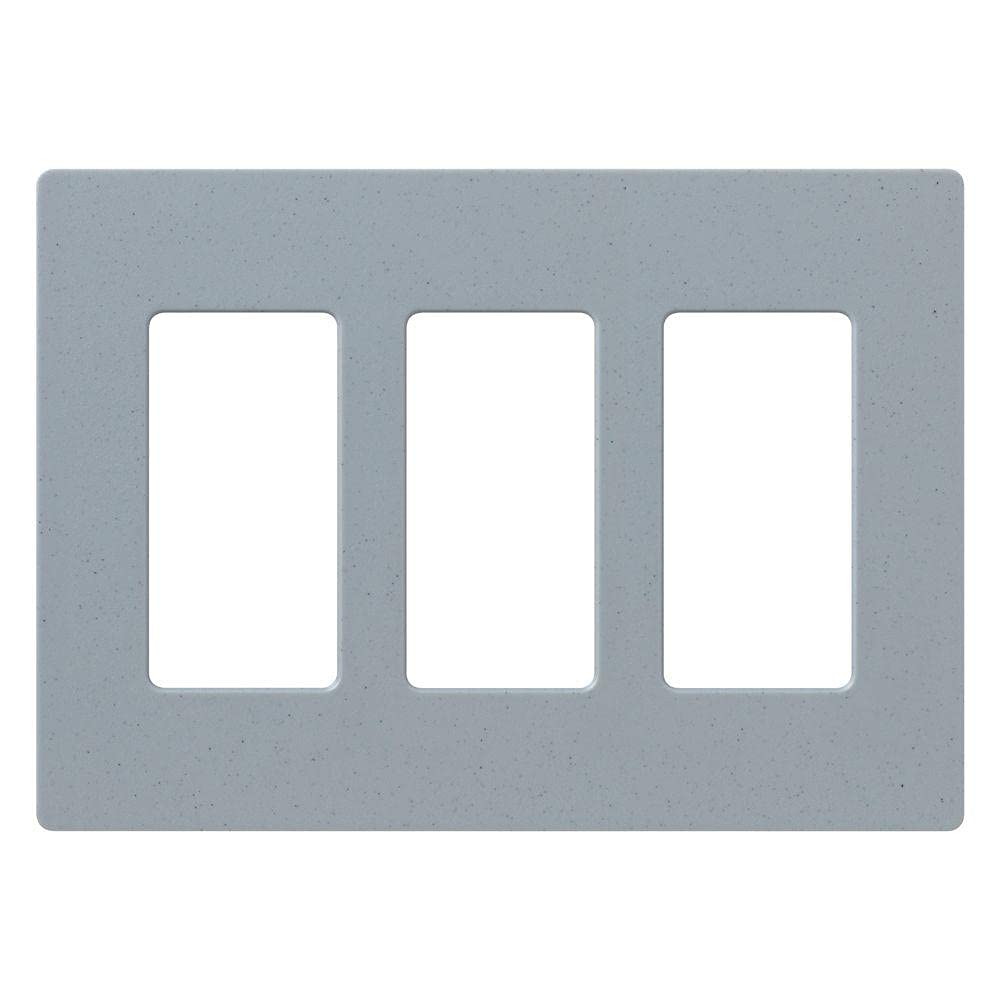 Lutron Claro Placa de pared de 3 pines, 1 paquete, Bluestone - Piedra azul - 1 paquete