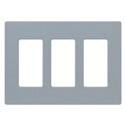 Lutron Claro Placa de pared de 3 pines, 1 paquete, Bluestone - Piedra azul - 1 paquete