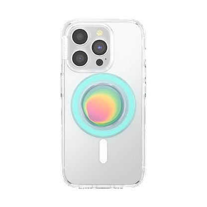 PopSockets - Agarre Redondo para teléfono Compatible con MagSafe, Anillo Adaptador Incluido, Soporte para teléfono, Carga inalámbrica Compatible - Boca Aura