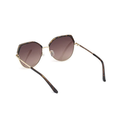 Guess Lentes de Sol GU7736 para Mujer, Color Habana Oscura con Armazón Metálico y Micas Humo Degradado con Protección UV Nivel 3