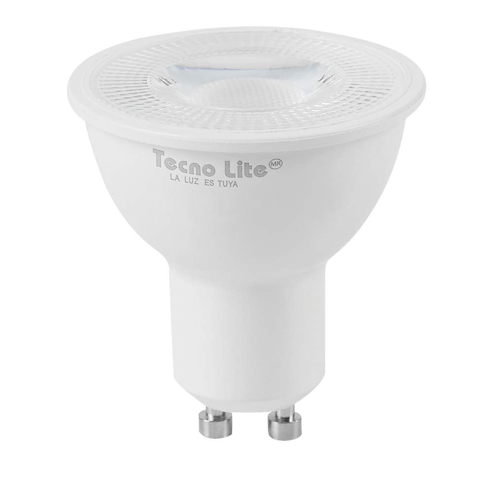Kit de 3 focos LED Inteligentes,Tecnolite KIT GLOW SMART, CCT Atenuble, Base E27, WiFi, Compatibles con Tecnolite Connect App Compatible con Alexa + FOCO LED GU10, Blanco GU10-LED/3W/65H