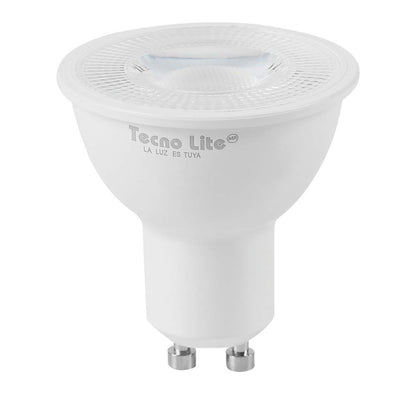 Kit de 3 focos LED Inteligentes,Tecnolite KIT GLOW SMART, CCT Atenuble, Base E27, WiFi, Compatibles con Tecnolite Connect App Compatible con Alexa + FOCO LED GU10, Blanco GU10-LED/3W/65H