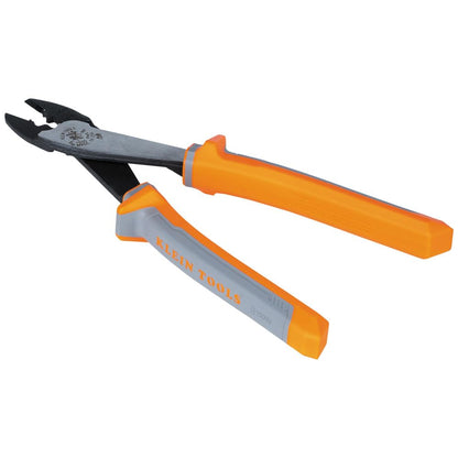 Klein Tools 1005RINS - Alicates aislados, fabricados en Estados Unidos, herramienta de corte y prensado para cables y conectores aislados y no aislados de 10 a 22 AWG, nominal de 1000 V