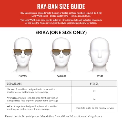 Lentes oscuros RB4171 Erika anteojos de sol redondas, RAY-BAN, Mujer, Black/Gold Mirror, 54 mm