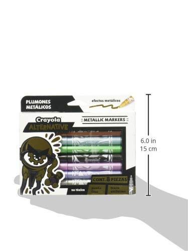 CRAYOLA - Alternativa metálica de 8 plumones + alternativa de 8 plumones con purpurina