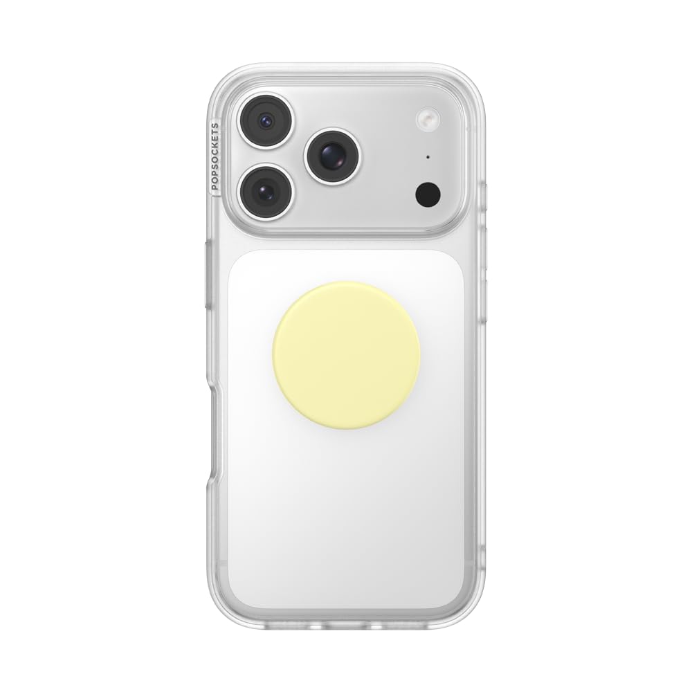 PopSockets - Soporte calcomanía para teléfono, Color Amarillo Mantequilla | Sujeción cómoda y segura, anticaídas, soporte, amarillo, mantequilla, invierno, copo de nieve