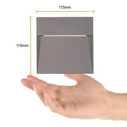 Tecnolite Luz de Cortesía LED para Exterior, Sobreponer, 8 W, Luz Suave Cálida 3000 k, A Prueba de Polvo y Salpicaduras de Agua