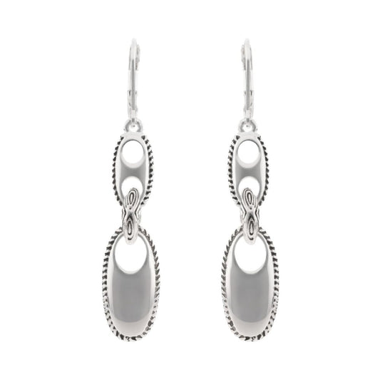 Napier Aretes Plateado Ovalada Para Mujer