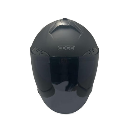 Casco Motocicleta Abierto Semi-Integral Marca Edge - Phoenix - Visor ANTIVAHO - Certificado Dot - Cascos Motocross Pegatina Pegatinas Protector