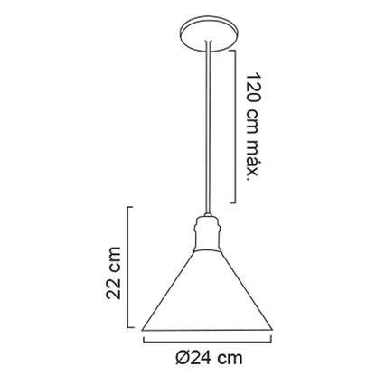 MX-CL7020/S | CANDIL CÓNICO CON COPO SATIN