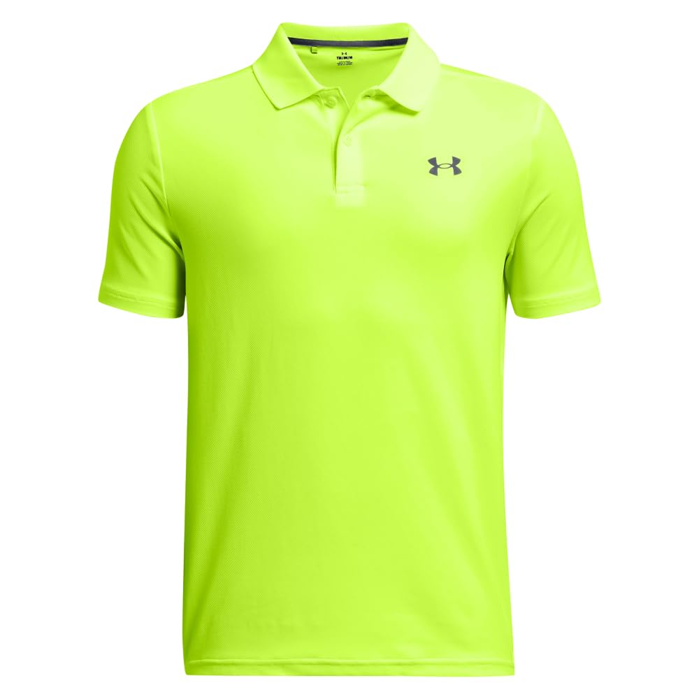 Under Armour 1377346 Polo de Golf Performance de Niño - (731) Amarillo de alta visibilidad -  - Gris tono - G