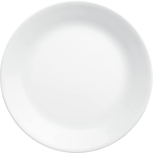 Corelle Vitrelle Juego de Vajilla 4-PC Dinner Plates | 10.25 pulgadas, resistente a virutas y grietas, color blanco, vidrio de triple capa, apto para lavaplatos y microondas