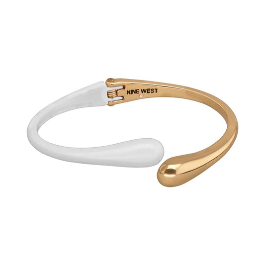 Nine West Pulsera Dorado Rígida para Mujer