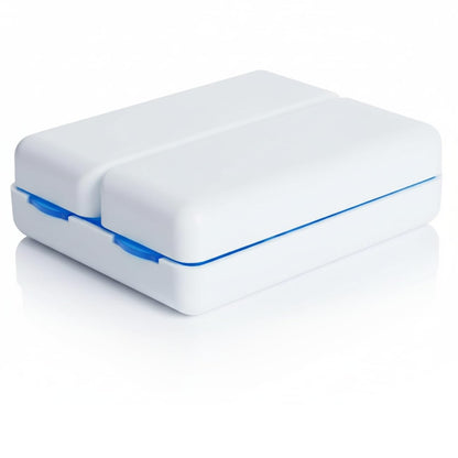 Pastillero de plástico plegable con broche magnético y 8 compartimentos.Organizador de pastillas y medicinas. Pastillero portatil