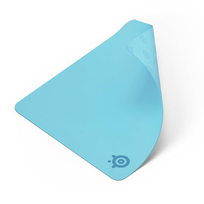 SteelSeries QcK Mouse Pad Gaming Superficie Microtejida - Blanco M - Aguamarina - 445 x 400 x 6 mm - QcK L Aqua | Aqua large-size mousepad for wide mouse movement.