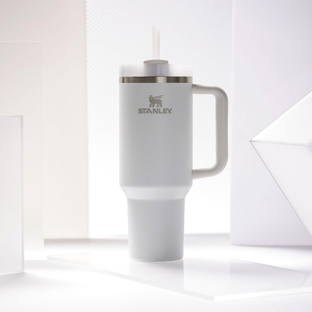Stanley Quencher Frost 40 Onzas - Vaso de acero inoxidable aislado al vacío, con agarradera tapa y popote, termo para bebidas calientes y frías, 1.180 L