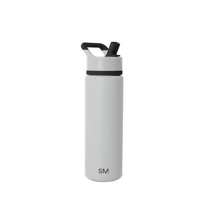 Simple Modern Botella de Agua con Popote, Colección Summit, 532-887 ml - 22 onzas - -Ice Gray
