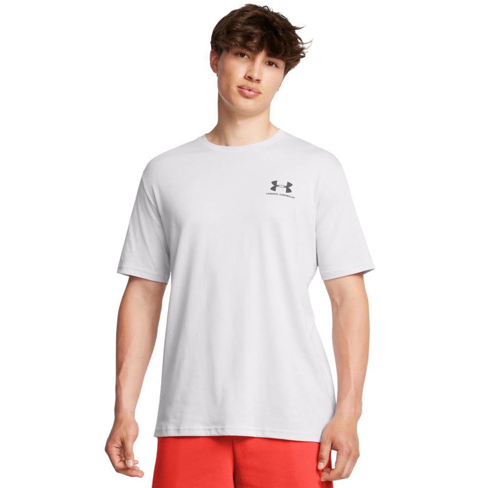 Under Armour Sportstyle Left Chest Camiseta de Entrenamiento para Hombre - (014) Halo Gray - Black - M