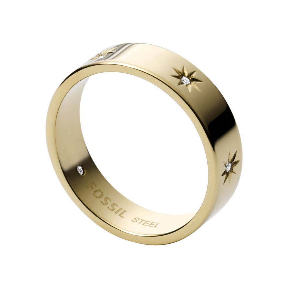Fossil Anillo jf03874710 sadie de acero inoxidable en color dorado para dama talla: 9