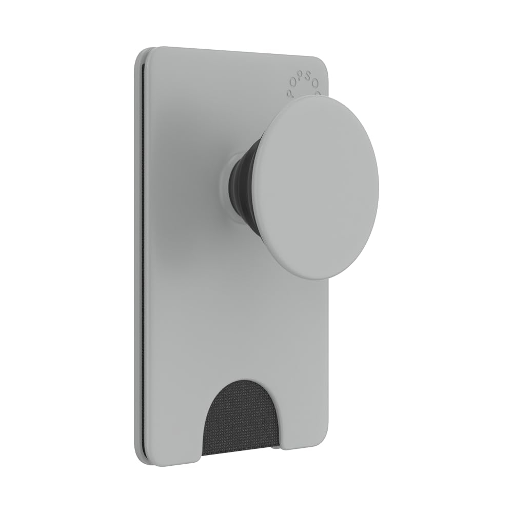 PopSockets - Funda para teléfono con asa expansible para teléfono, tarjetero, gris tecnológico