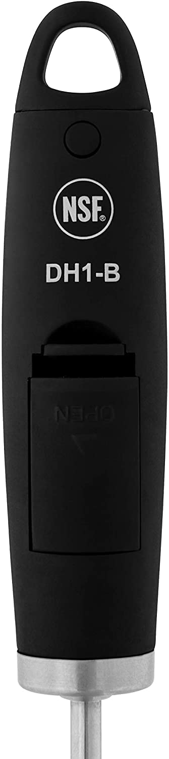 Escali DH1 Gourmet - Termómetro digital para carne con sonda extra larga, certificado NSF, negro