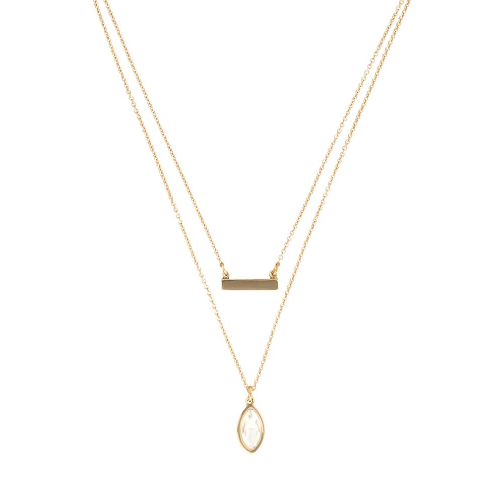 DKNY Collar Dorado Gota Para Mujer