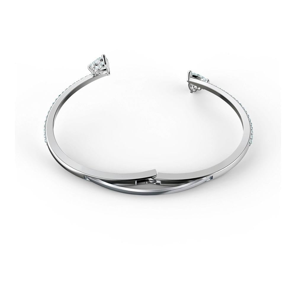 Swarovski Soul - Pulsera de corazón, acabado rodio, cristales transparentes