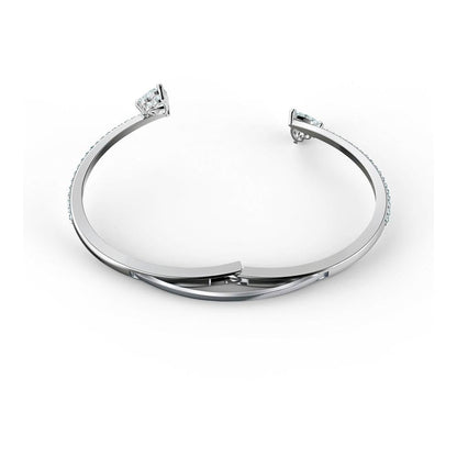 Swarovski Soul - Pulsera de corazón, acabado rodio, cristales transparentes