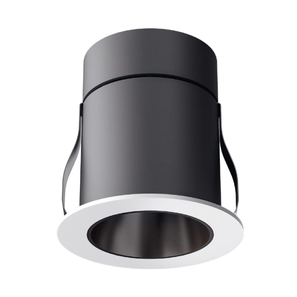 Tecnolite Lámpara Downlight LED Empotrable 7 W, IRC 90, Óptica Dark Light, Luz Suave Cálida, LED integrado