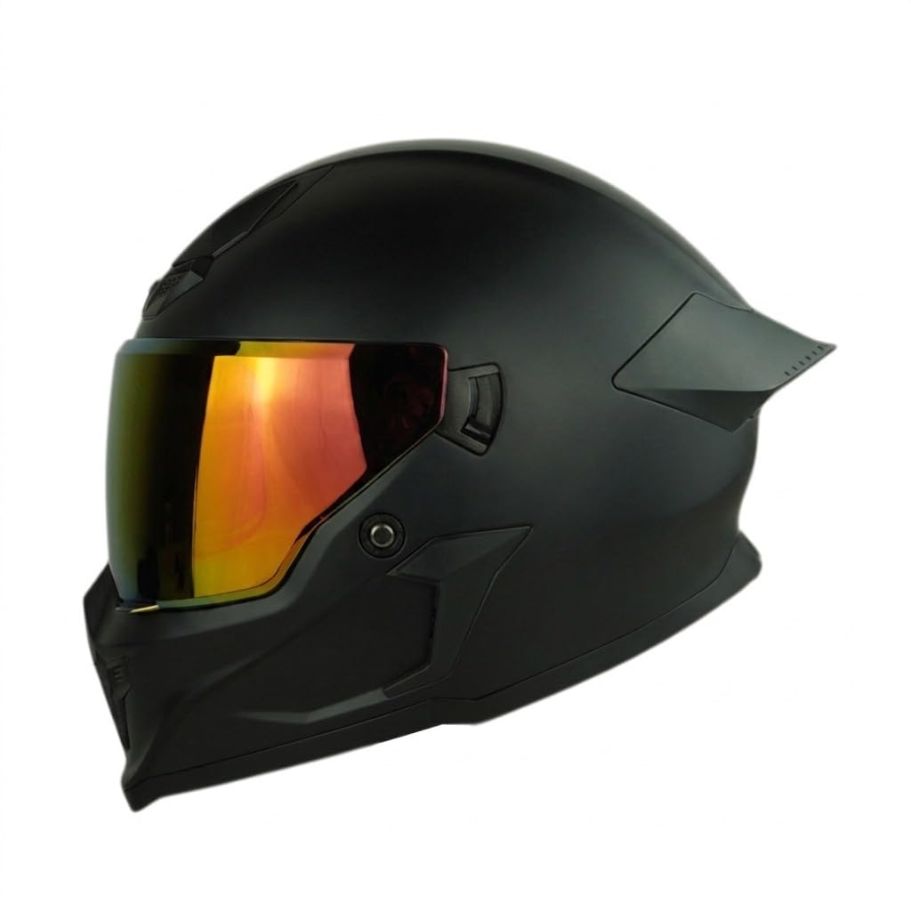 Casco Edge Integral Vortex Dot/ECE Negro Solido Mate Visor Rojo XL