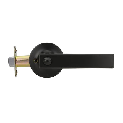 Phillips Manija Cipres Baño Negro | Cerradura Tubular con Privacidad | Acabado Negro Mate Premium | Puertas 35-45mm | Incluye Llaves y Garantía