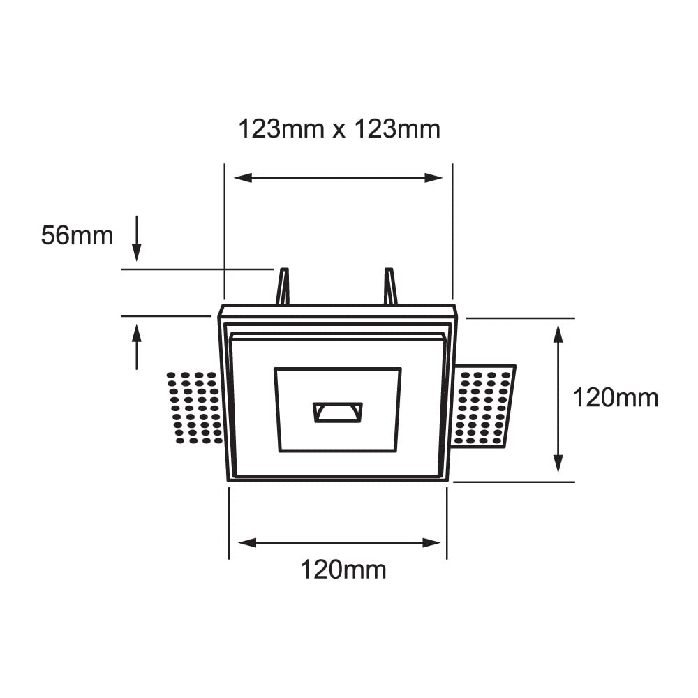 Tecnolite Lámpara Downlight LED Empotrable de Yeso, Sin Marco, 1 W, Luz Suave Cálida, LED integrado